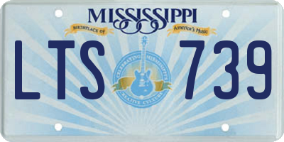MS license plate LTS739