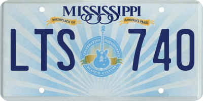 MS license plate LTS740