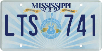 MS license plate LTS741