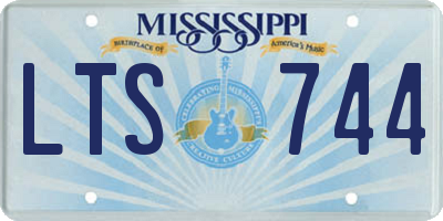 MS license plate LTS744