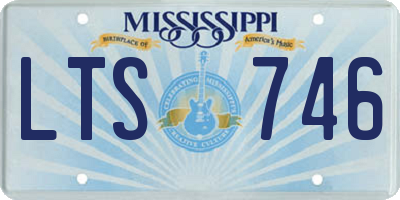 MS license plate LTS746