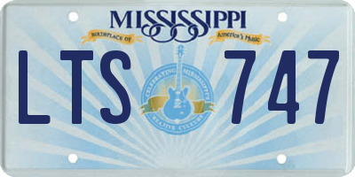 MS license plate LTS747