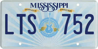 MS license plate LTS752