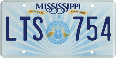 MS license plate LTS754