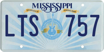 MS license plate LTS757