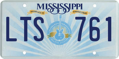 MS license plate LTS761
