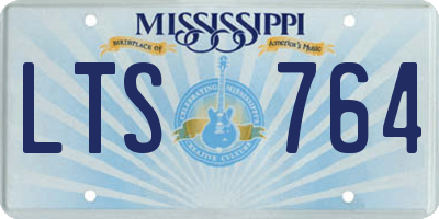 MS license plate LTS764