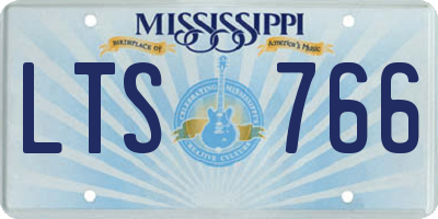 MS license plate LTS766