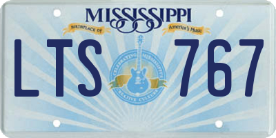 MS license plate LTS767