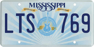 MS license plate LTS769