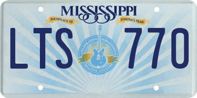 MS license plate LTS770