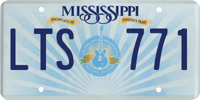 MS license plate LTS771