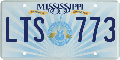 MS license plate LTS773
