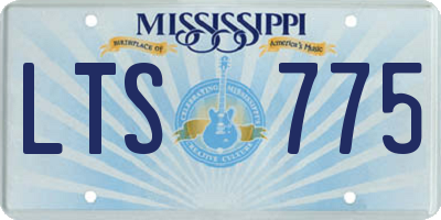 MS license plate LTS775