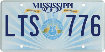 MS license plate LTS776