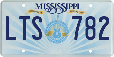 MS license plate LTS782