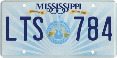 MS license plate LTS784