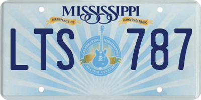 MS license plate LTS787