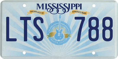 MS license plate LTS788