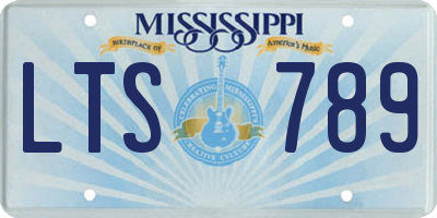 MS license plate LTS789
