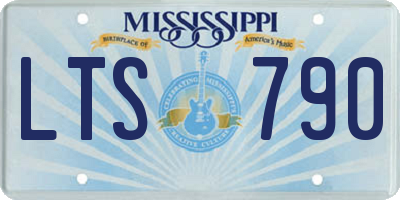 MS license plate LTS790