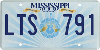 MS license plate LTS791