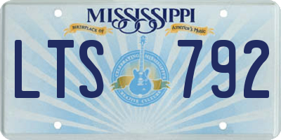 MS license plate LTS792