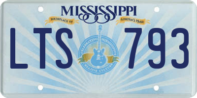 MS license plate LTS793