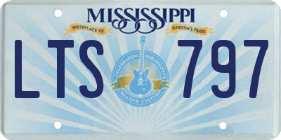 MS license plate LTS797