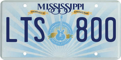 MS license plate LTS800