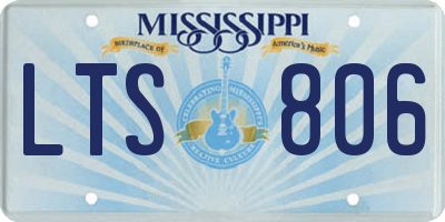 MS license plate LTS806