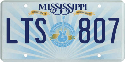 MS license plate LTS807