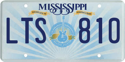 MS license plate LTS810