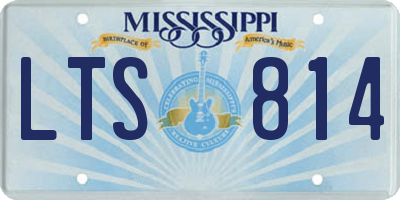 MS license plate LTS814