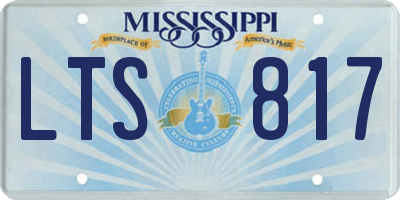 MS license plate LTS817