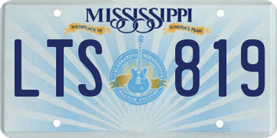 MS license plate LTS819