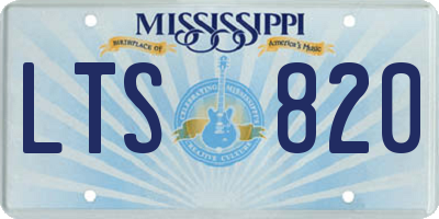 MS license plate LTS820