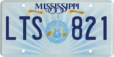 MS license plate LTS821