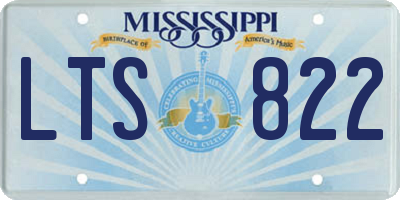 MS license plate LTS822