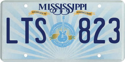 MS license plate LTS823