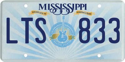 MS license plate LTS833