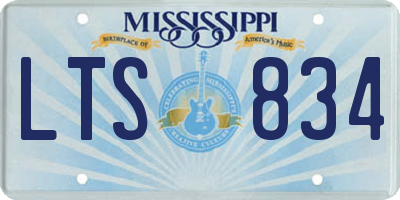 MS license plate LTS834
