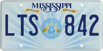 MS license plate LTS842