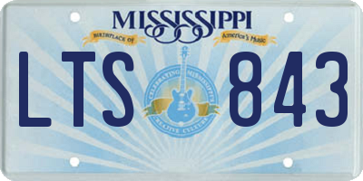 MS license plate LTS843
