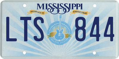 MS license plate LTS844