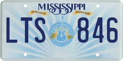 MS license plate LTS846