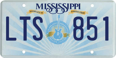MS license plate LTS851