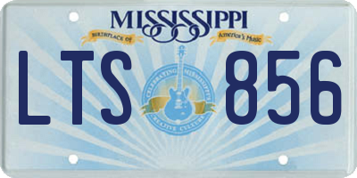 MS license plate LTS856