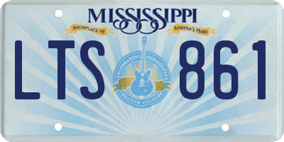 MS license plate LTS861