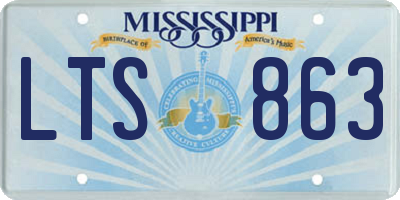 MS license plate LTS863